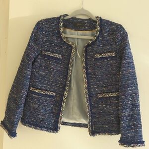 J.Crew Women's Blue Tweed Jacket